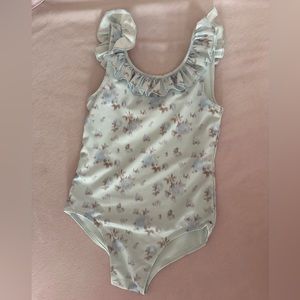 LoveShackFancy one piece floral bathing suit 8/9